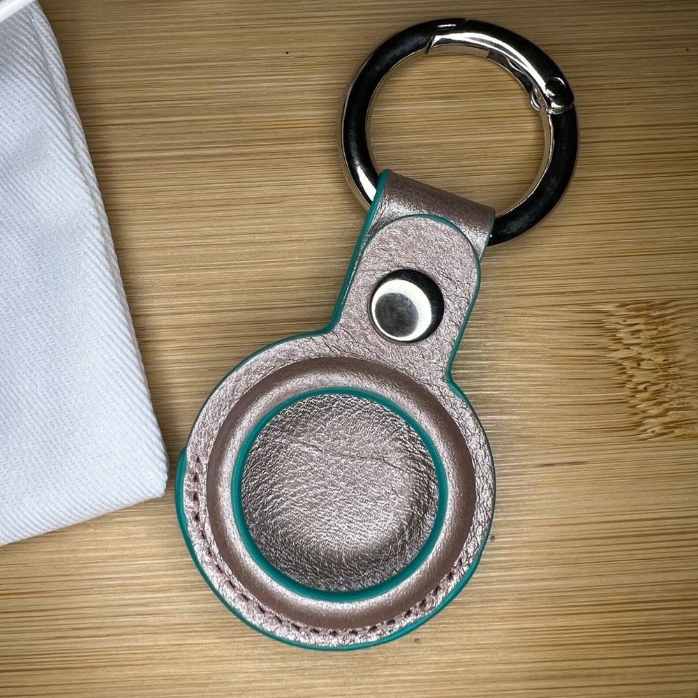 Tieks Rose Gold Leather Apple AirTag Holder from advent calendar day 2 - Picture 5 of 6